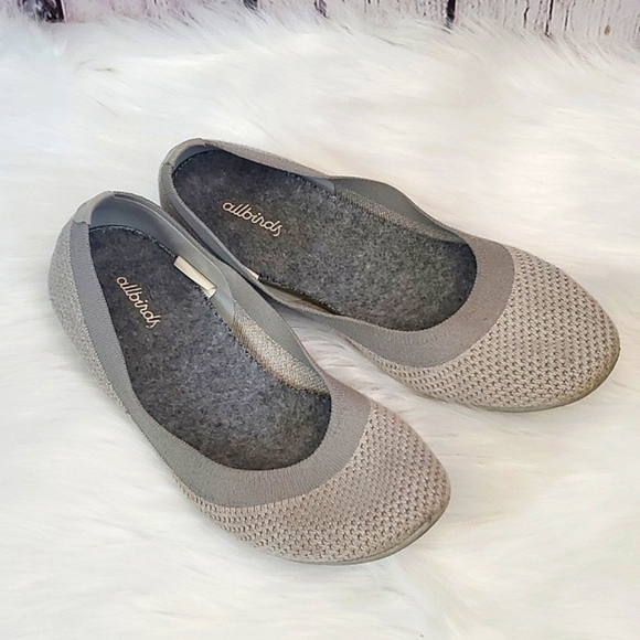 Allbirds Tree Breezers Ballet Flats Slate Gray Knit Comfy Slip-on Shoes Size 9 - Picture 8 of 17